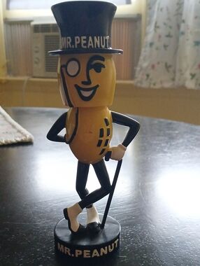 Mr. Peanut Yellow & Black Figurine Decorative Accent